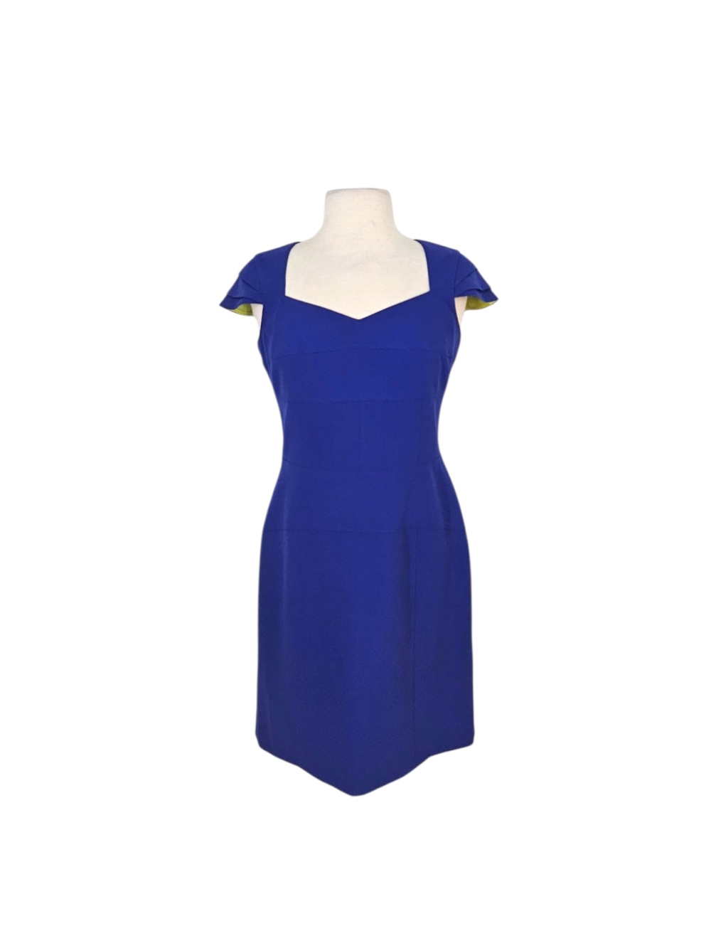 Marc New York Royal Blue Paneled Capped Sleeve Sheath Dress
